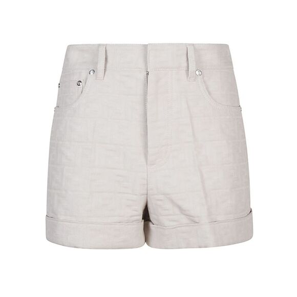 Fendi Women Shorts With Embossed Ff Motif - Picture 1 of 3